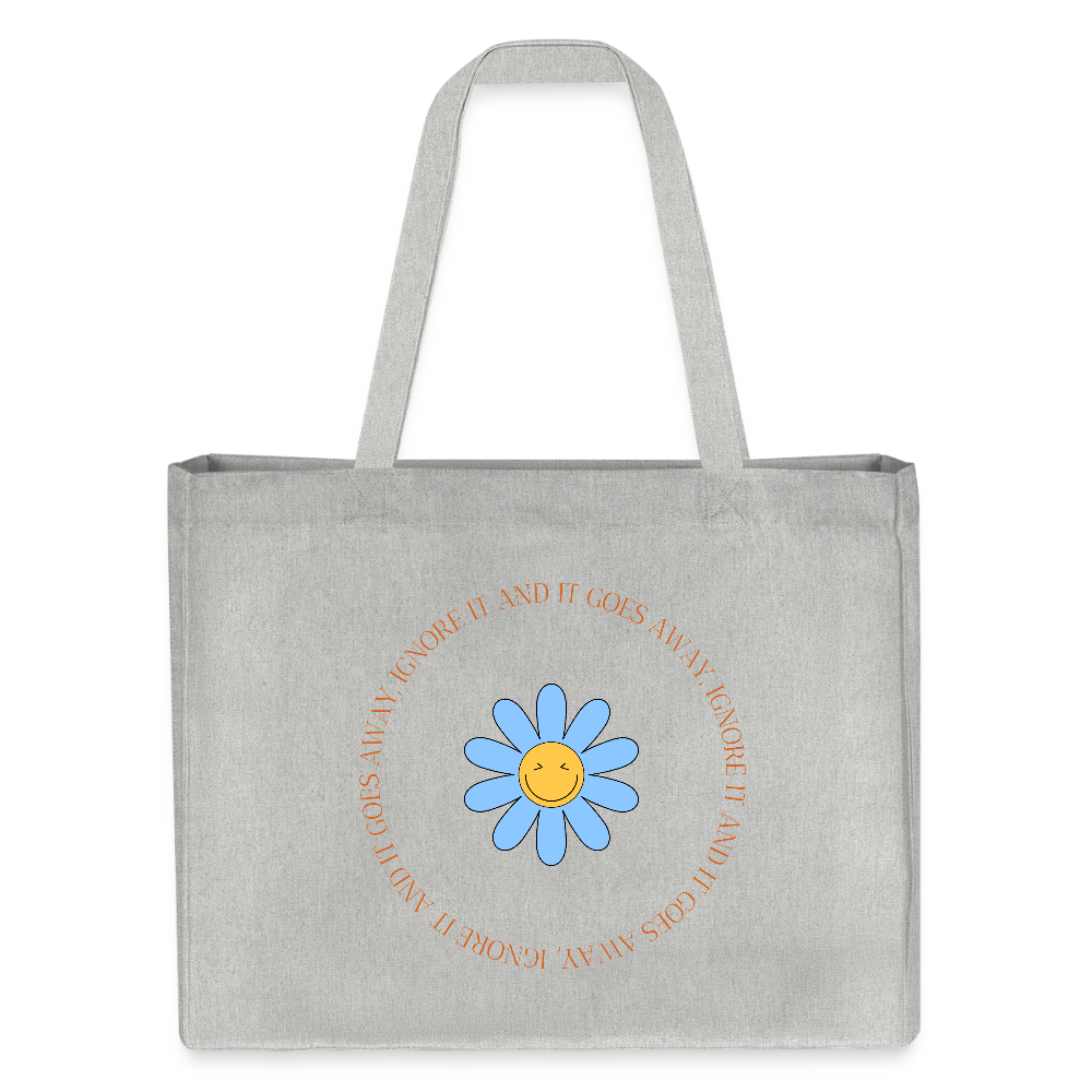 Ignore it - Organic Recycled Shopping Bag - heather grey
