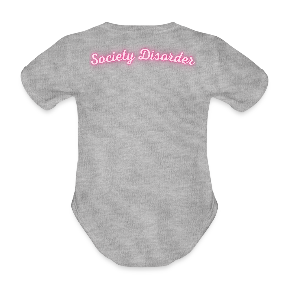 Baby Bodysuit - I am a broken condom (pink) - heather grey