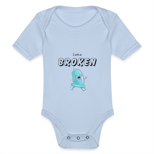 Baby Bodysuit - I am a broken condom (blue) - sky