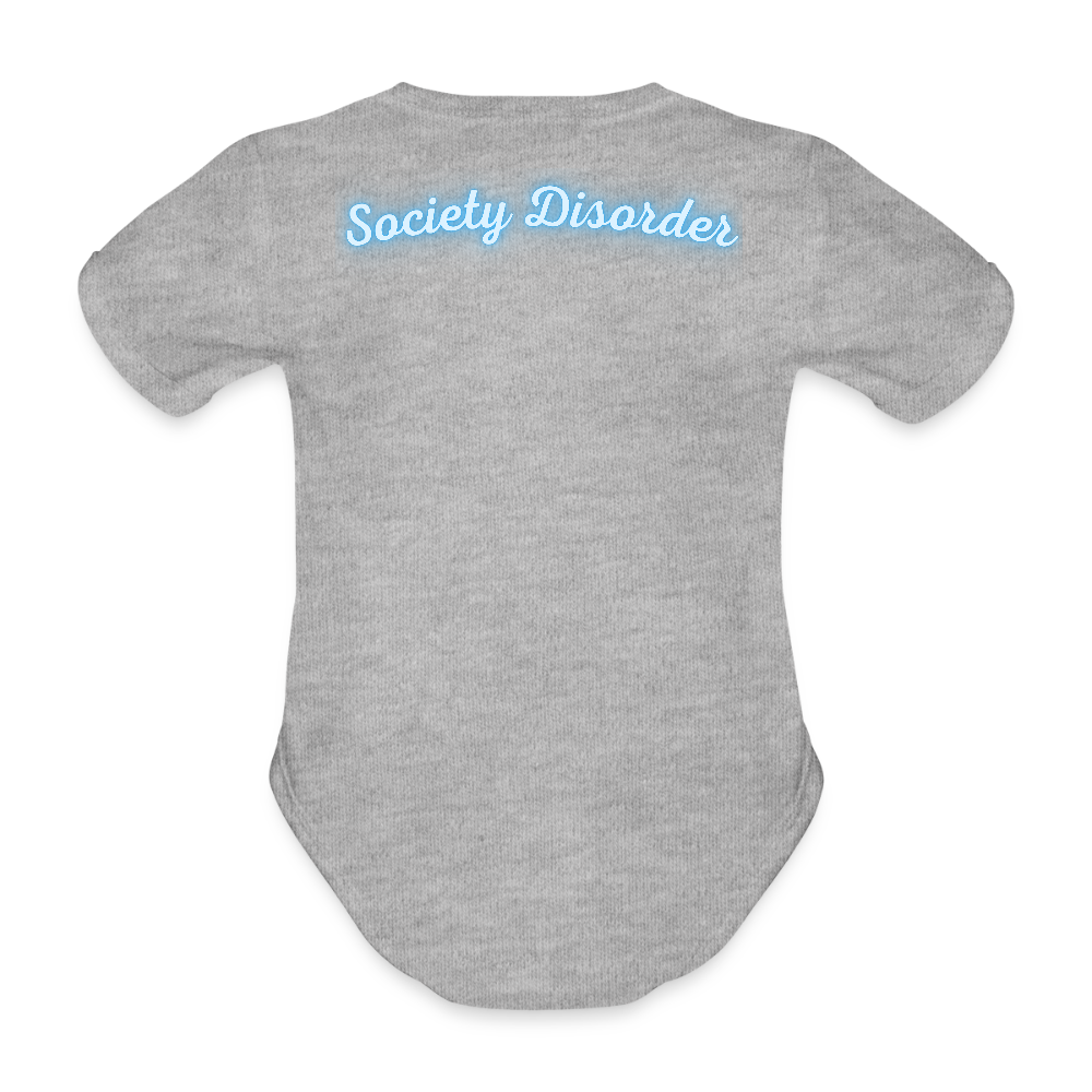 Baby Bodysuit - I am a broken condom (blue) - heather grey