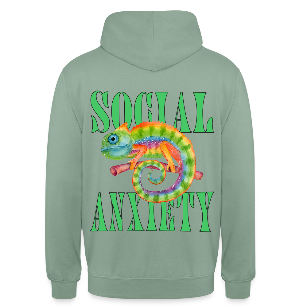 Social Anxiety - Unisex Hoodie - steel green