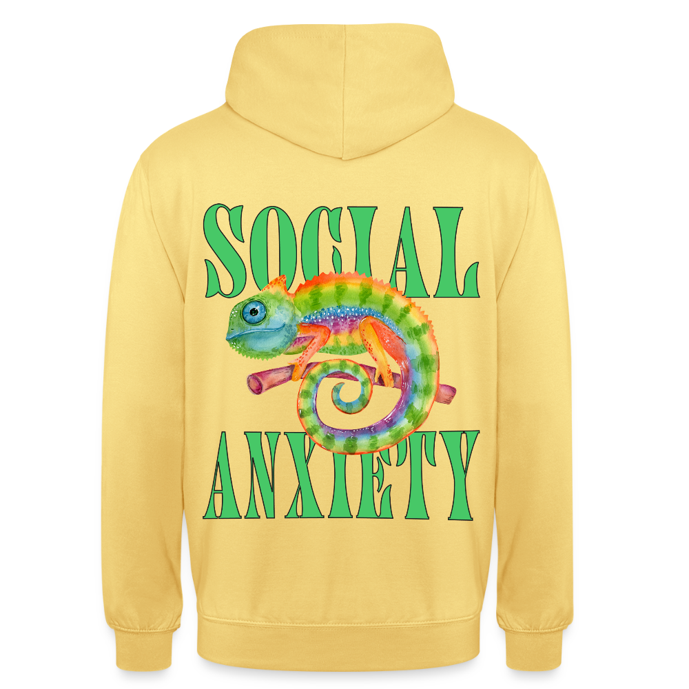 Social Anxiety - Unisex Hoodie - lemon yellow