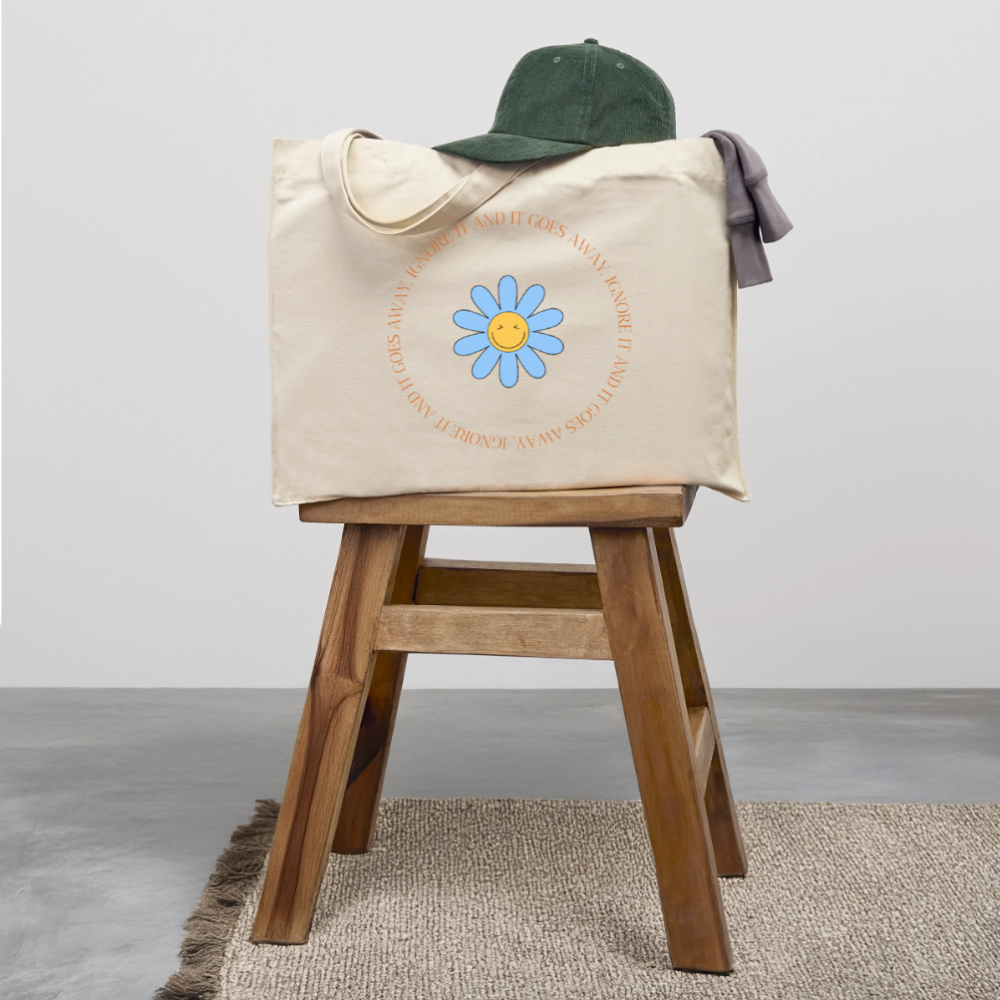 Ignore it - Organic Recycled Shopping Bag - natural