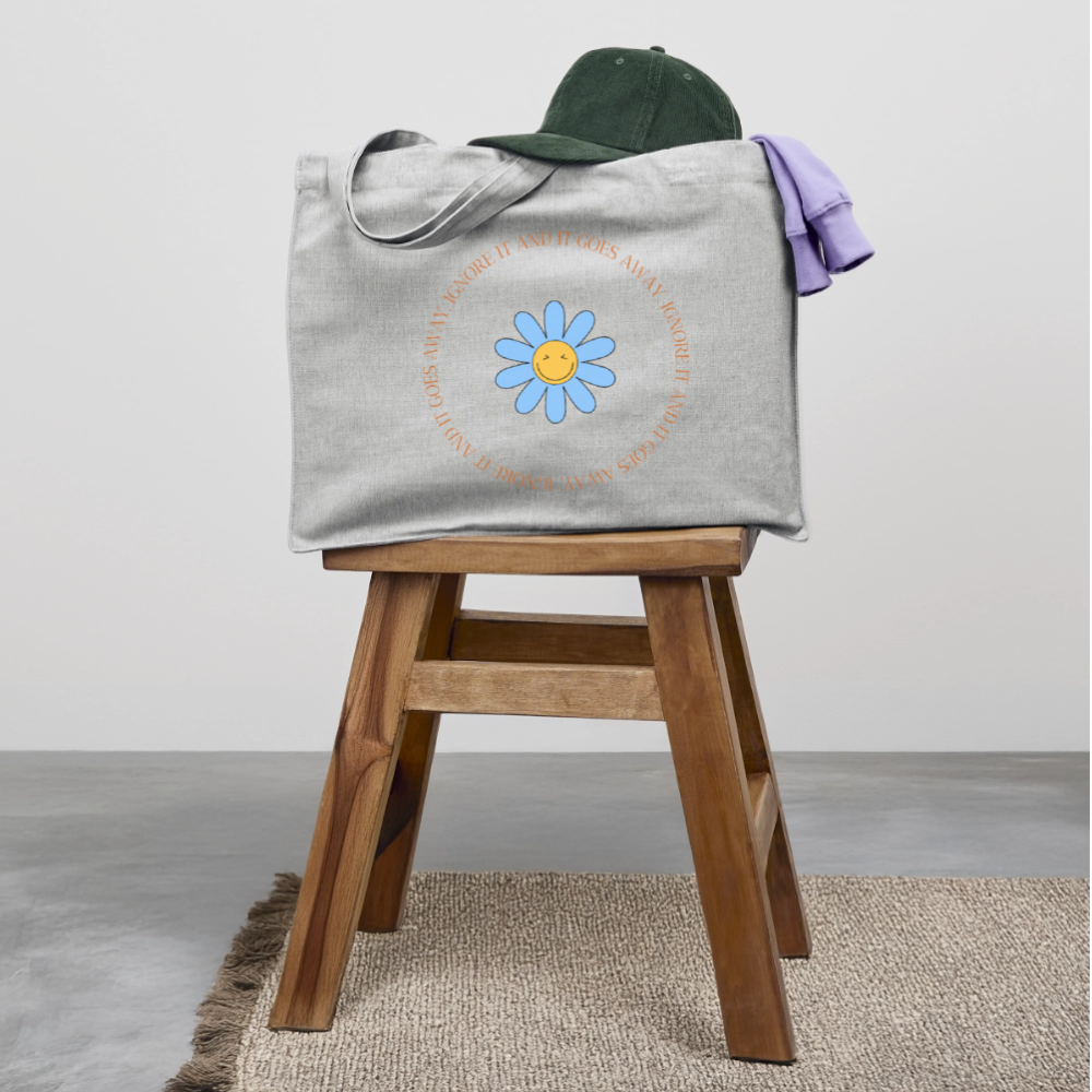 Ignore it - Organic Recycled Shopping Bag - heather grey
