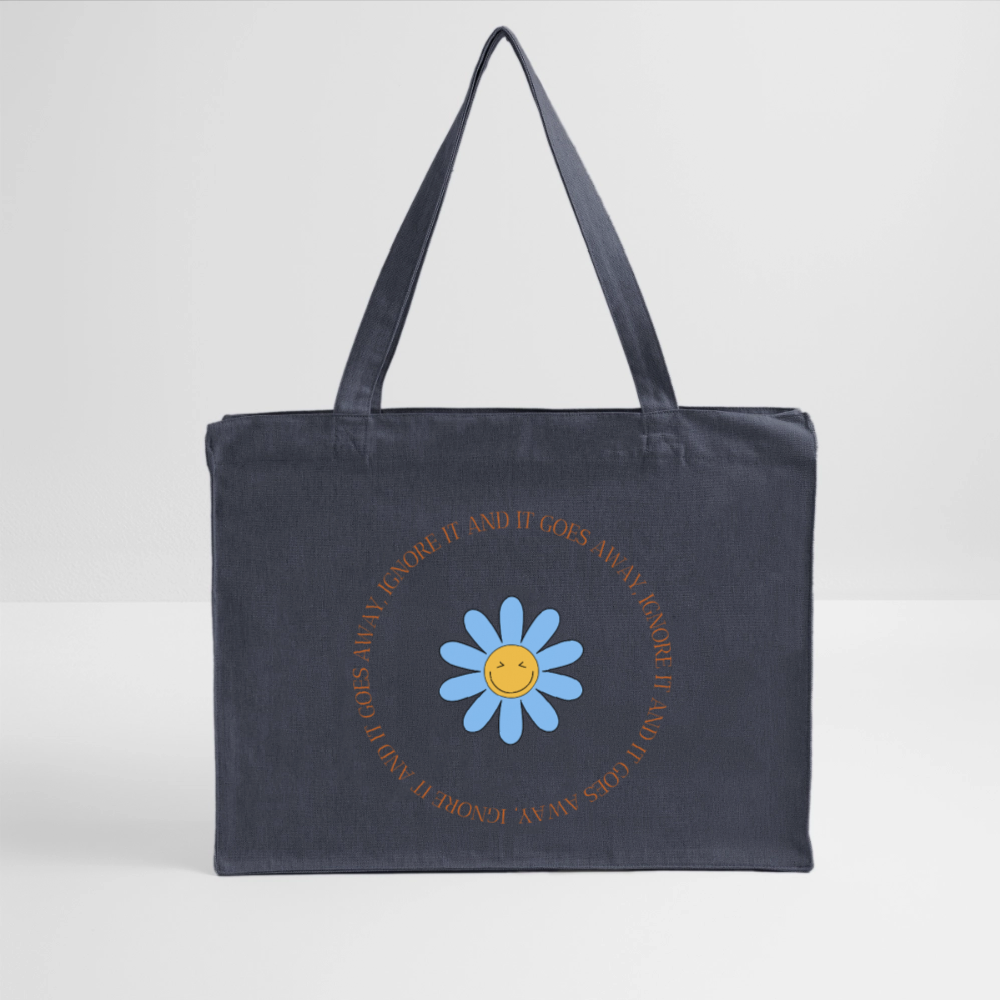 Ignore it - Organic Recycled Shopping Bag - midnight blue