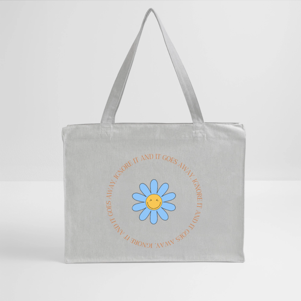Ignore it - Organic Recycled Shopping Bag - heather grey
