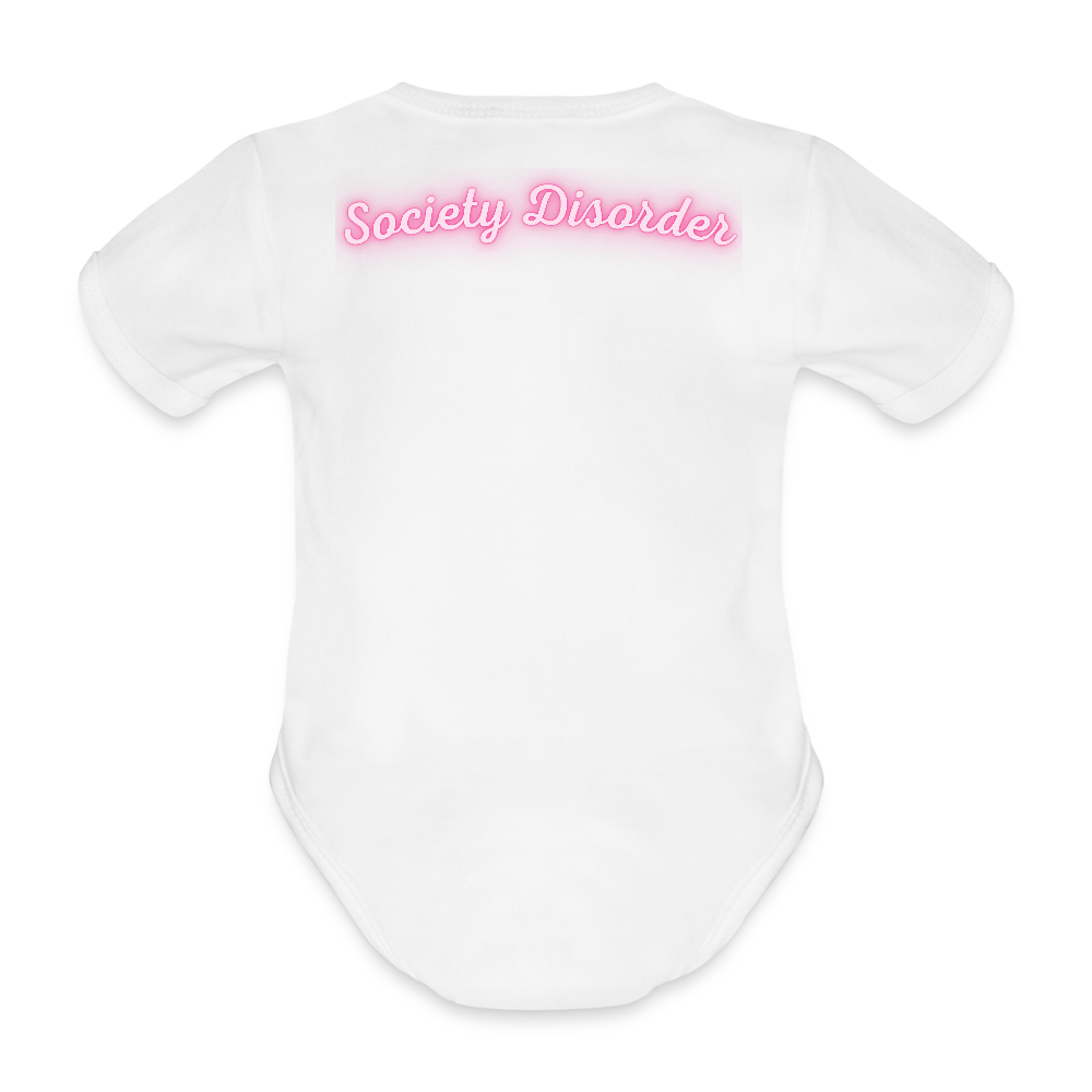 Baby Bodysuit - I am a broken condom (pink) - white