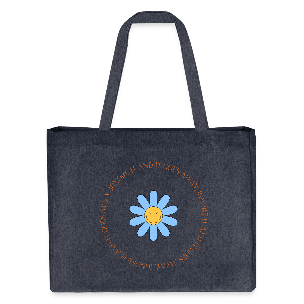 Ignore it - Organic Recycled Shopping Bag - midnight blue