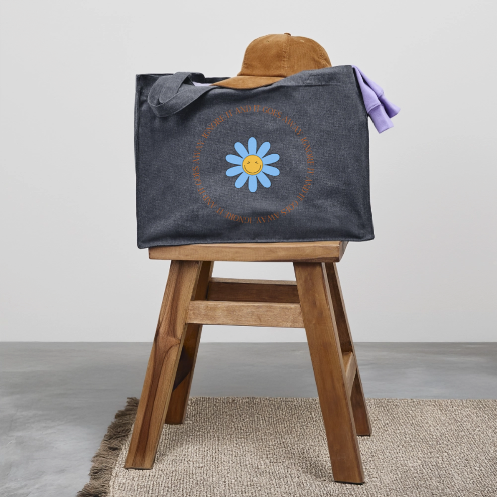Ignore it - Organic Recycled Shopping Bag - midnight blue