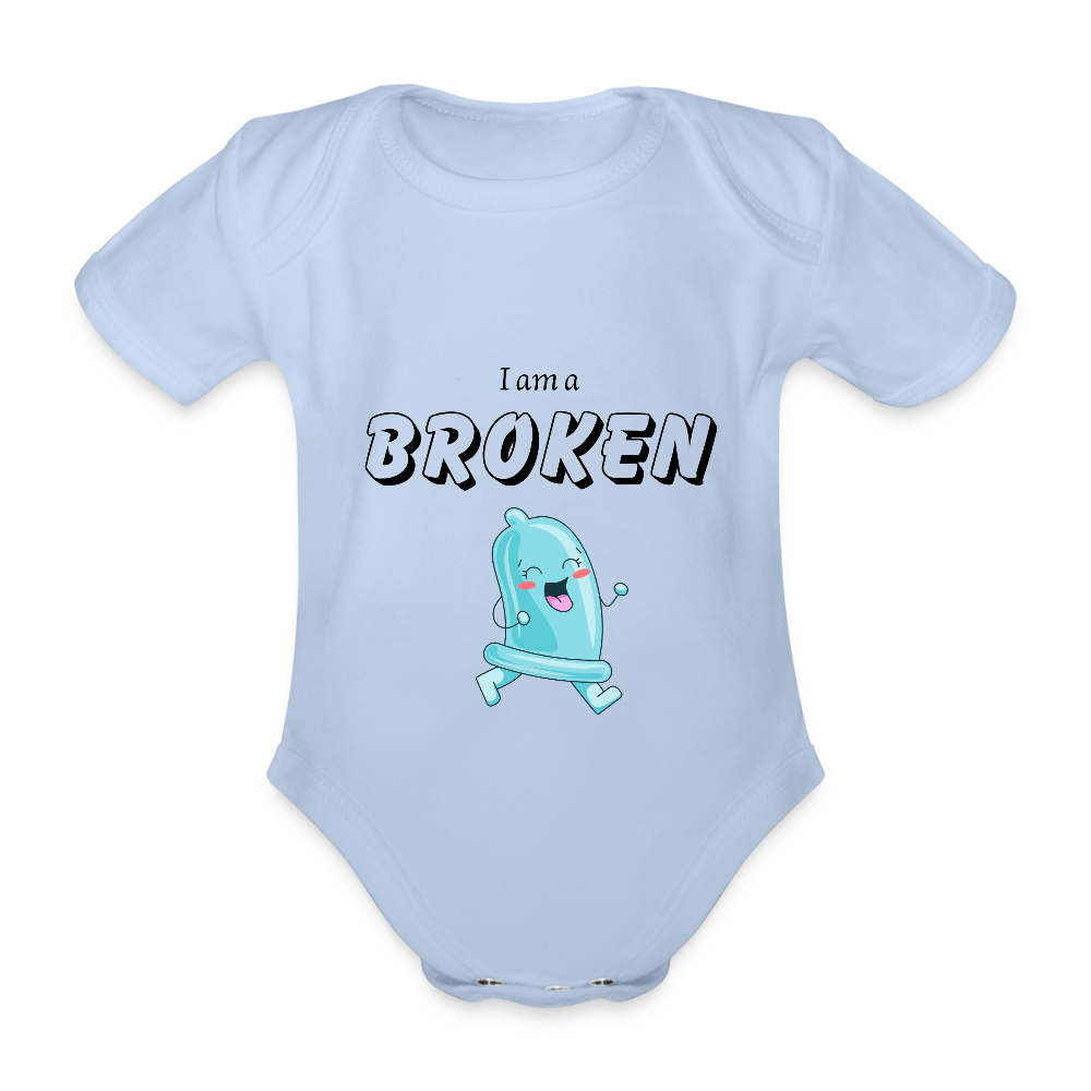 Baby Bodysuit - I am a broken condom (blue) - sky