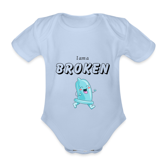 Baby Bodysuit - I am a broken condom (blue) - sky